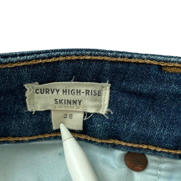 Madewell Curvy High-Rise Skinny Jeans in Moreaux Wash Women Size 28 - Picture 13 of 16